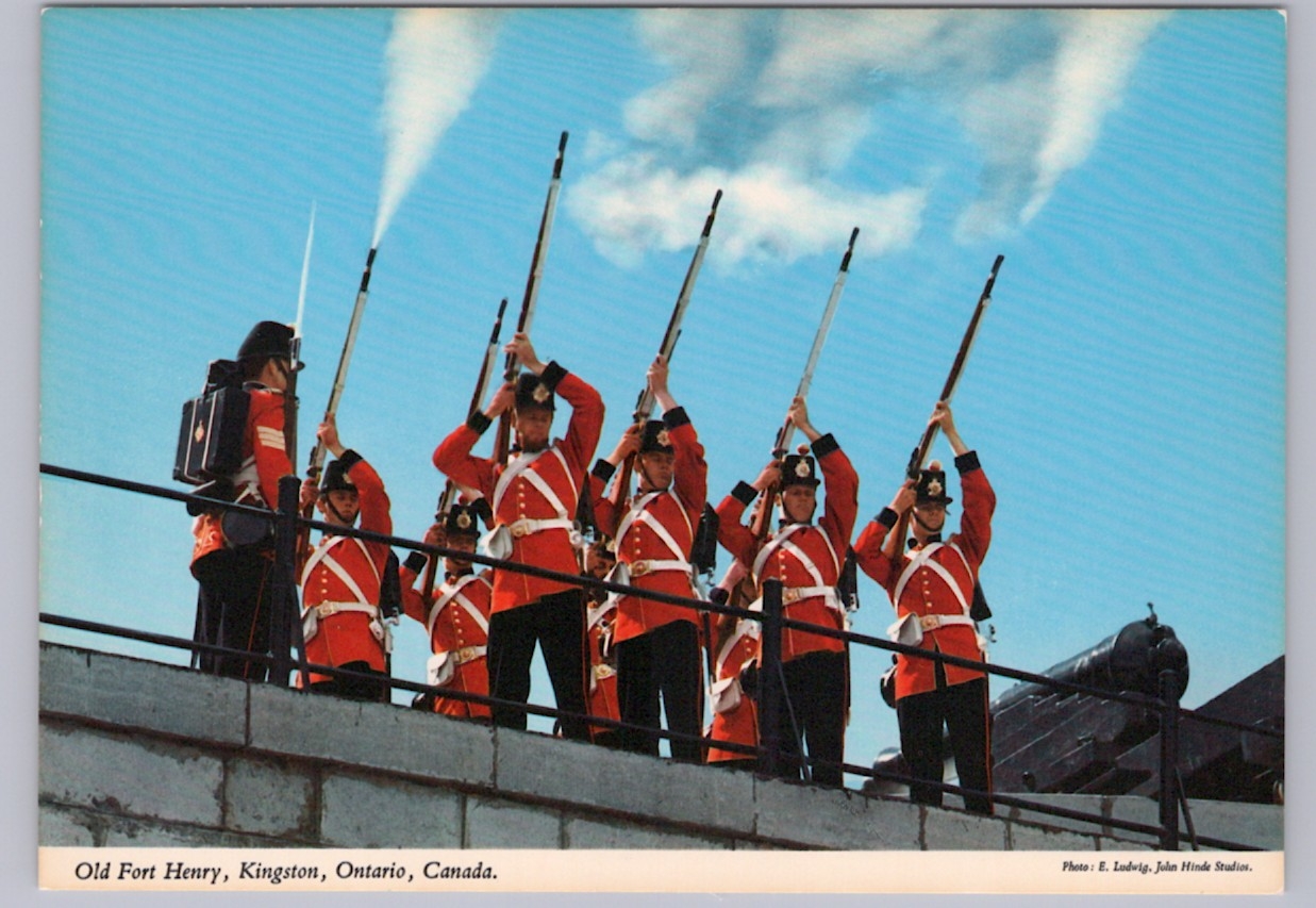 Firing Party Fort Henry Guard Kingston Ontario postcard