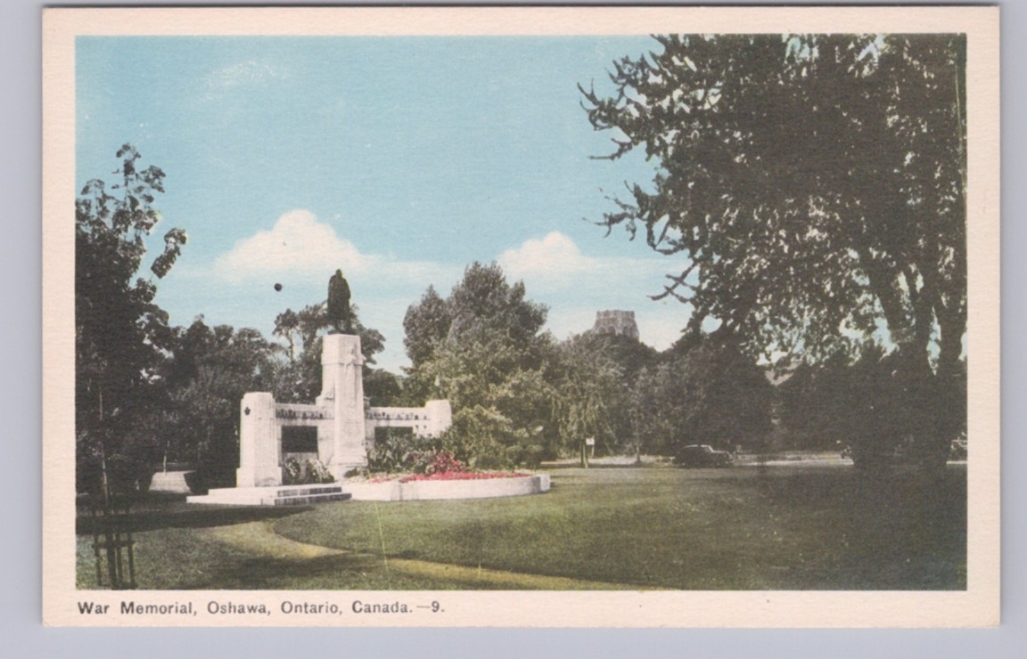War Memorial Oshawa Ontario postcard