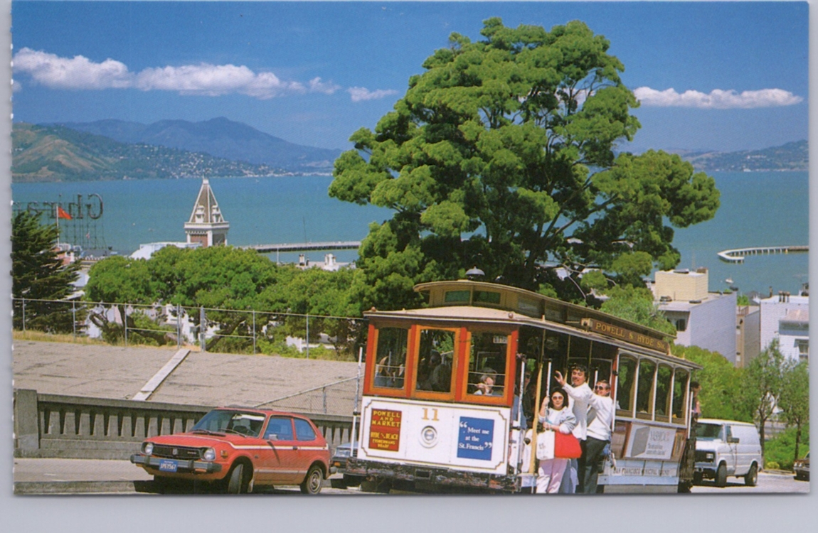 Cable Car Hyde Street San Francisco California postcard